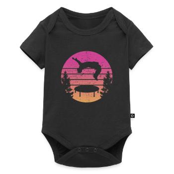 Trampoline Rétro Backflip - Body à manches courtes Premium Bébé - noir - Devant