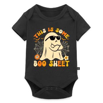 Halloween Costume Pumpkin Skeleton Horror Ghost - Baby Premium short-sleeve bodysuit - black - Front