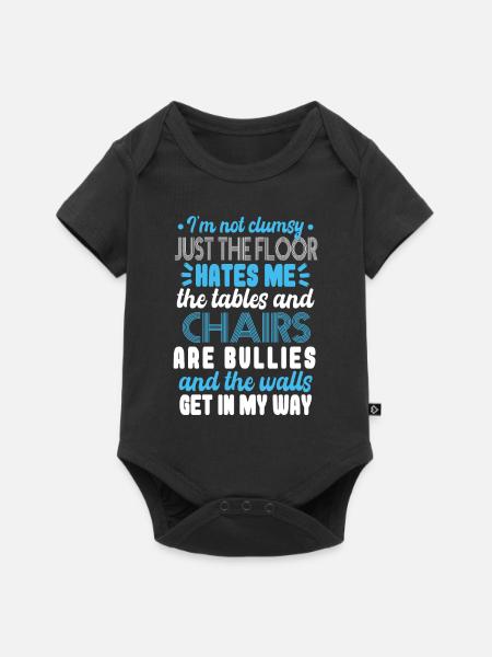 Ich bin nicht tollpatschig - Baby Premium Kurzarmbody - Schwarz