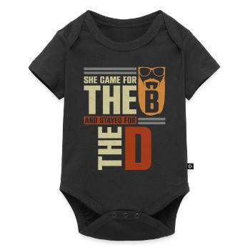 Beard Lover Bearded Man She Came - Baby Premium Kurzarmbody - Schwarz - Vorne