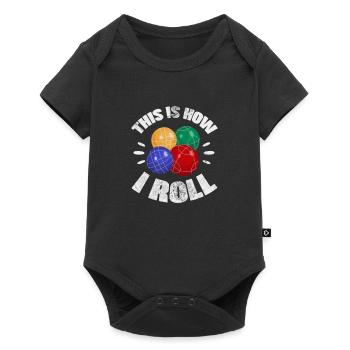 Bocce - Baby Premium short-sleeve bodysuit - black - Front