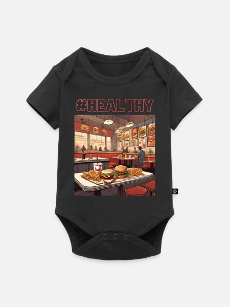 Fast Food Paradies - Baby Premium Kurzarmbody - Schwarz