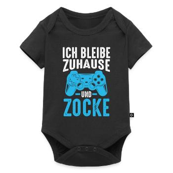 Zocker Zocken Gamer - Baby Premium Kurzarmbody - Schwarz - Vorne