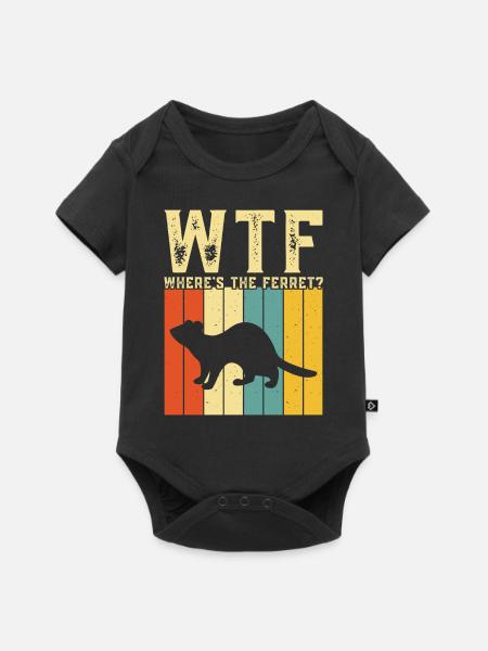 Frettchen - Baby Premium Kurzarmbody - Schwarz