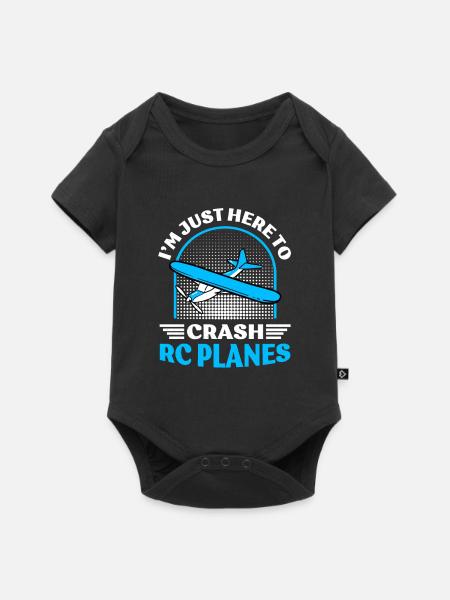 RC-Flugzeug RC-Flugzeug - Baby Premium Kurzarmbody - Schwarz