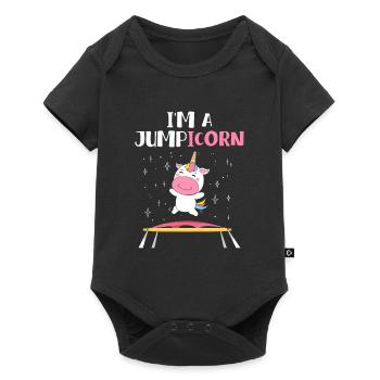 Jumpicorn Unicorn Trampolines - Body à manches courtes Premium Bébé - noir - Devant