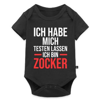 Zocker Zocken Gamer - Baby Premium Kurzarmbody - Schwarz - Vorne