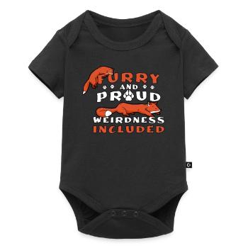 Fursona Fox Funny Furry Fandom Furries Fursuit - Baby Premium Kurzarmbody - Schwarz - Vorne