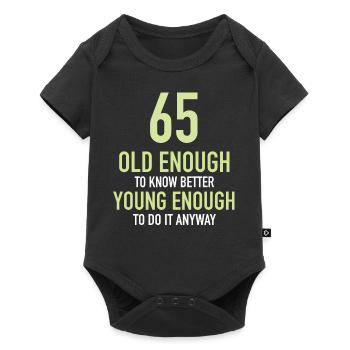 Gift 65 years birthday boy or girl - Baby Premium short-sleeve bodysuit - black - Front