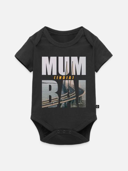 Mumbai Indien Souvenir - Baby Premium Kurzarmbody - Schwarz