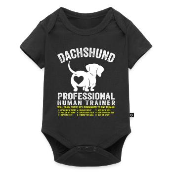 Beautiful Dachshund Pro Human Trainer Dachshund - Baby Premium short-sleeve bodysuit - black - Front
