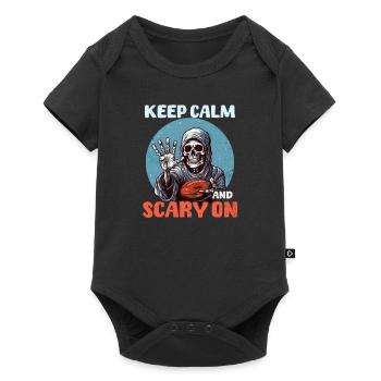 Football Halloween Keep Calm And Scary On - Baby Premium short-sleeve bodysuit - black - Front