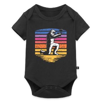 Paintball Retro Sunset 70s 80s 90s - Body à manches courtes Premium Bébé - noir - Devant