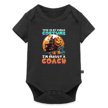 Entraîneur d’Halloween Costume humain Je suis entraîneur - Body à manches courtes Premium Bébé - noir - Devant