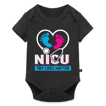 Nicu Nurse Nicu Nurse Tiny Lives Matter - Baby Premium short-sleeve bodysuit - black - Front