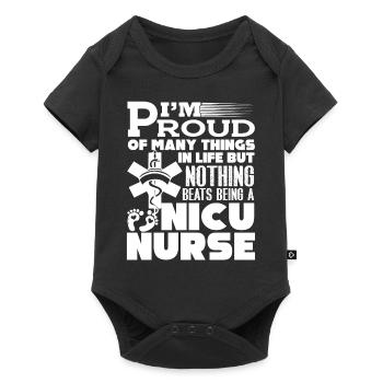 Nicu Nurse Proud Being A Nicu Nurse - Baby Premium short-sleeve bodysuit - black - Front