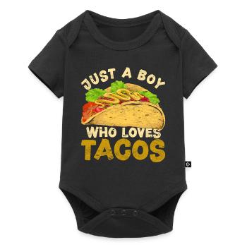 Juste un garçon qui aime les tacos, la restauration rapide, les tacos - Body à manches courtes Premium Bébé - noir - Devant