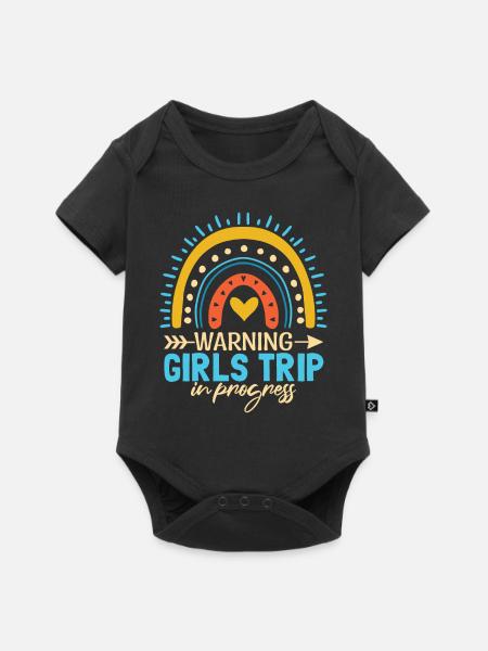 Rainbow Girls Ausflug - Baby Premium Kurzarmbody - Schwarz