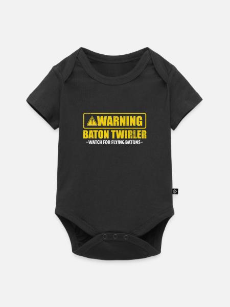 Baton Twirling - Baby Premium Kurzarmbody - Schwarz