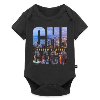 Chicago USA Souvenir - Baby Premium short-sleeve bodysuit - black - Front