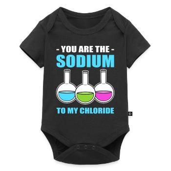 Lustige Chemie Chemiker - Baby Premium Kurzarmbody - Schwarz - Vorne