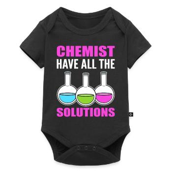 Chemists Have All The Solutions Labortechniker - Baby Premium Kurzarmbody - Schwarz - Vorne