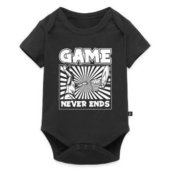 Game Never Ends Basketballspieler Basketballer - Baby Premium Kurzarmbody - Schwarz - Vorne