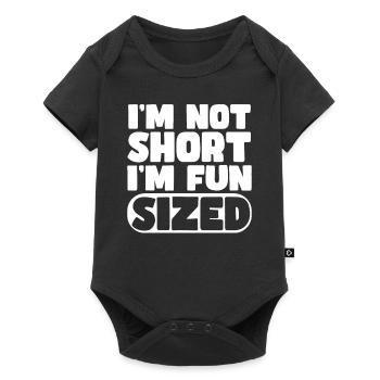 Je ne suis pas petit je suis de taille amusante - Body à manches courtes Premium Bébé - noir - Devant