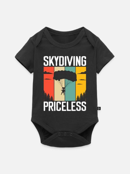 Skydiving - Baby Premium Kurzarmbody - Schwarz