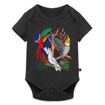 Cockatiel Cacatoès Oiseau Animal Cadeau Perroquet - Body à manches courtes Premium Bébé - noir - Devant