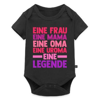 Mutter Mama Oma Uroma - Baby Premium Kurzarmbody - Schwarz - Vorne