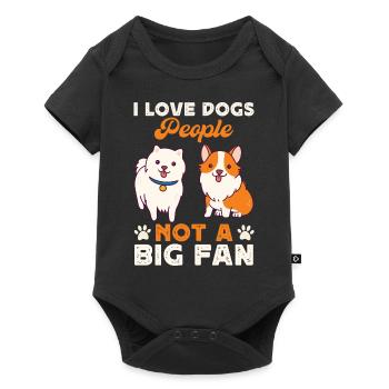 Dogs Dog - Baby Premium short-sleeve bodysuit - black - Front