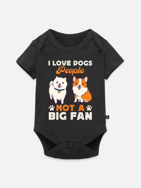Hunde Hund - Baby Premium Kurzarmbody - Schwarz