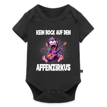 Kein Bock auf den Affenzirkus Gitarre - Baby Premium Kurzarmbody - Schwarz - Vorne