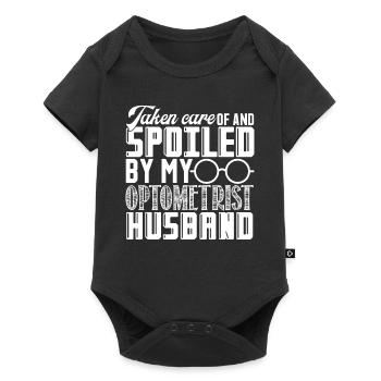 Optometrist Spoiled By Optometrist Husband - Baby Premium short-sleeve bodysuit - black - Front