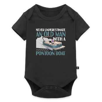 Never underestimate an old man - Baby Premium short-sleeve bodysuit - black - Front