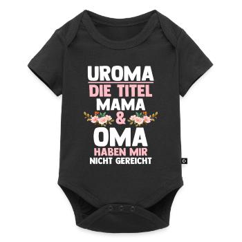 Mutter Mama Oma Uroma - Baby Premium Kurzarmbody - Schwarz - Vorne