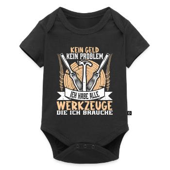 Holzschnitzer Holzschnitzerei - Baby Premium Kurzarmbody - Schwarz - Vorne