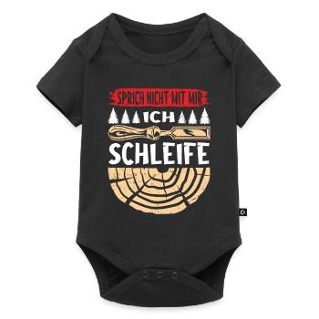 Holzschnitzer Holzschnitzerei - Baby Premium Kurzarmbody - Schwarz - Vorne