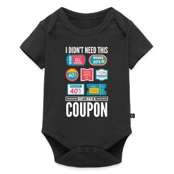 Funny Extreme Couponing Coupon Gift - Baby Premium short-sleeve bodysuit - black - Front