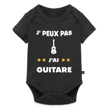 je peux pas j'ai guitare cadeau guitariste - Body à manches courtes Premium Bébé - noir - Devant