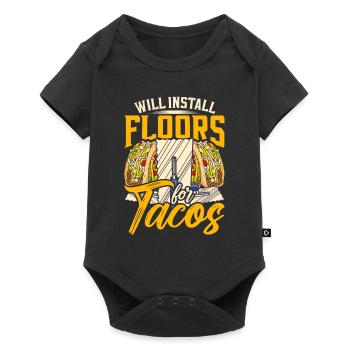 Floor layers, tilers, screed layers - Baby Premium short-sleeve bodysuit - black - Front