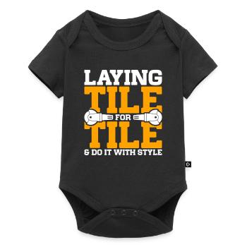 Floor layers, tilers, screed layers - Baby Premium short-sleeve bodysuit - black - Front