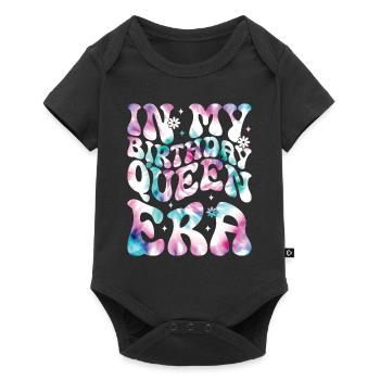 Anniversaire Queen Groovy Flower Party Famille - Body à manches courtes Premium Bébé - noir - Devant