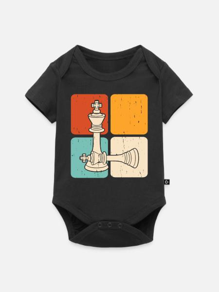 Schach - Baby Premium Kurzarmbody - Schwarz