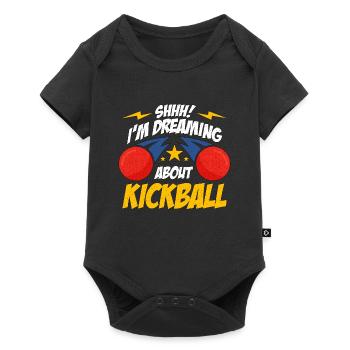 Kickball chut Je rêve d’une équipe de kickball - Body à manches courtes Premium Bébé - noir - Devant