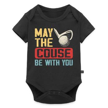 Golf Golfer - Baby Premium Kurzarmbody - Schwarz - Vorne