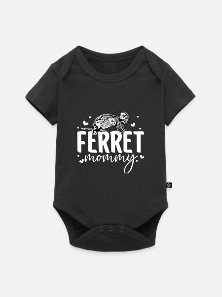 Frettchenbesitzer - Frettchen Mama - Baby Premium Kurzarmbody - Schwarz