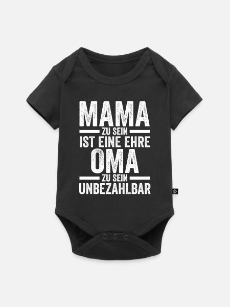 Mutter Großmutter Mama Oma - Baby Premium Kurzarmbody - Schwarz