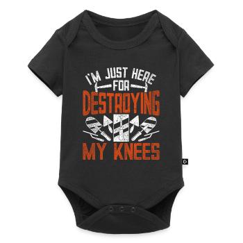 Floor layers, tilers, screed layers - Baby Premium short-sleeve bodysuit - black - Front